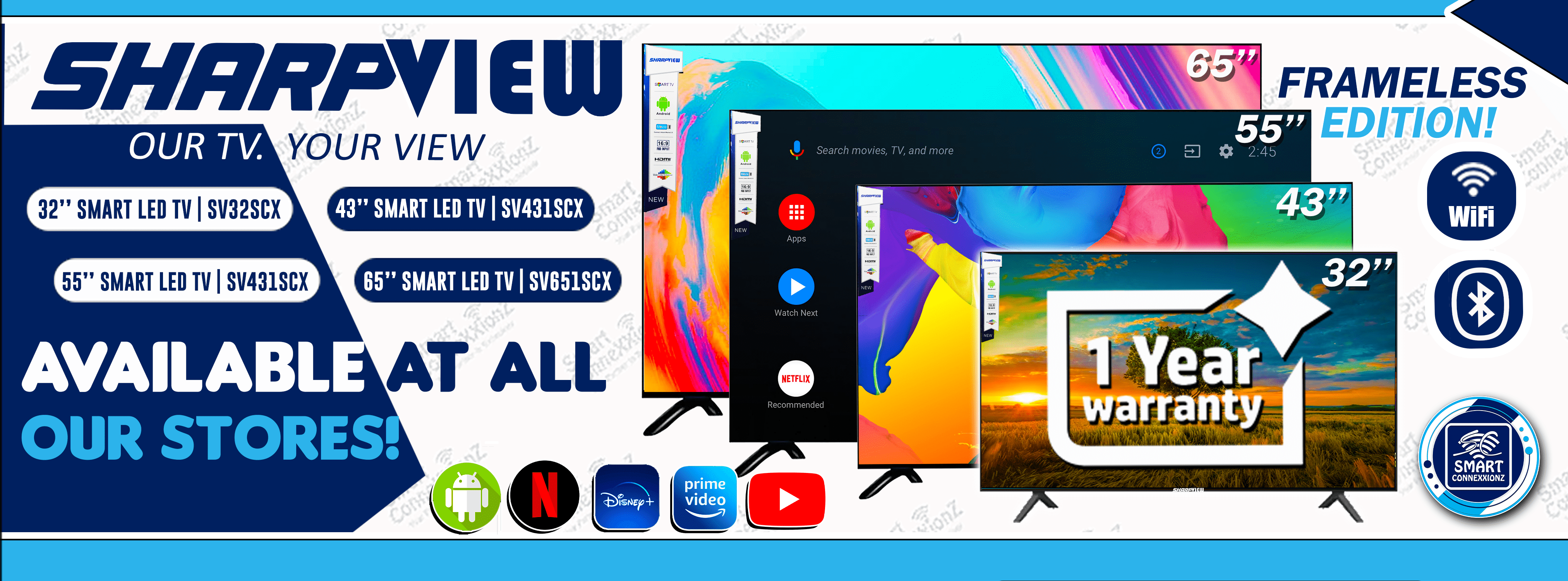 Sharpview smart LED-tv's, in al onze winkels
